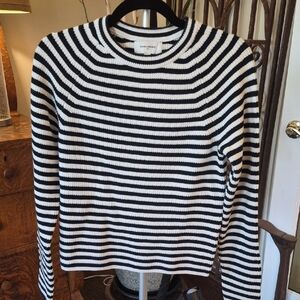 Banana Republic Navy and White Striped Sweater
